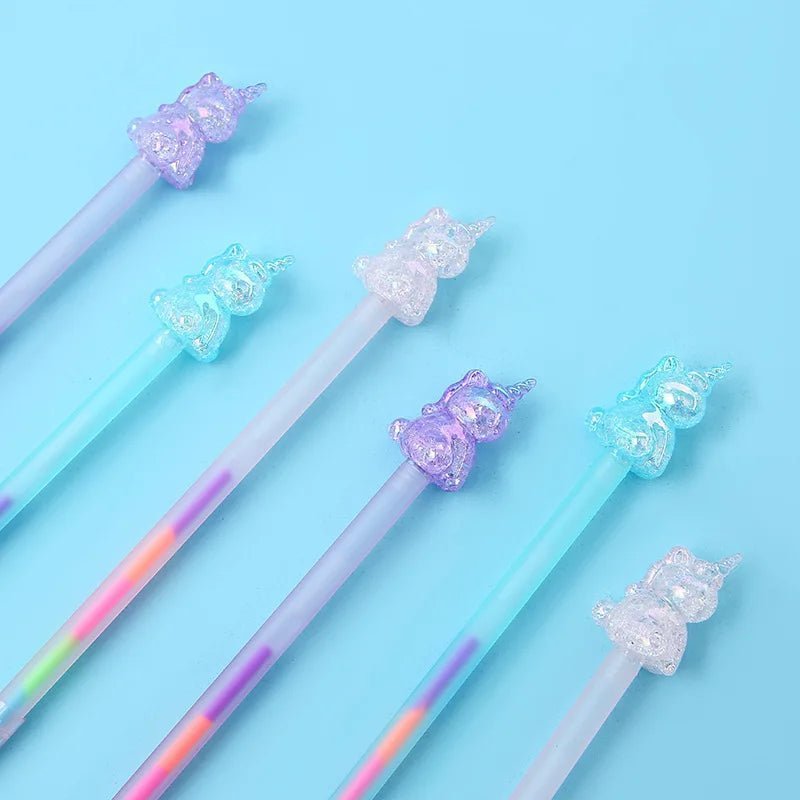 CuteCrystalUnicornRainbowColorsGlitterGelPen