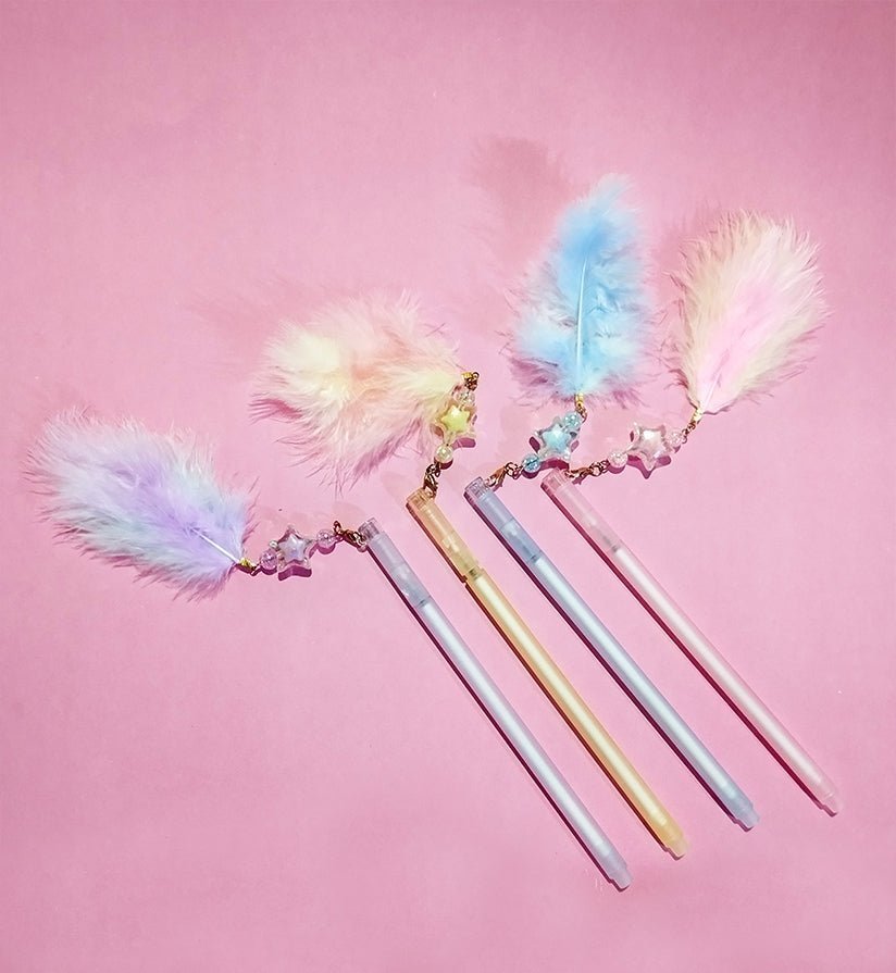 CuteKawaiiFeatherPendantGelPen