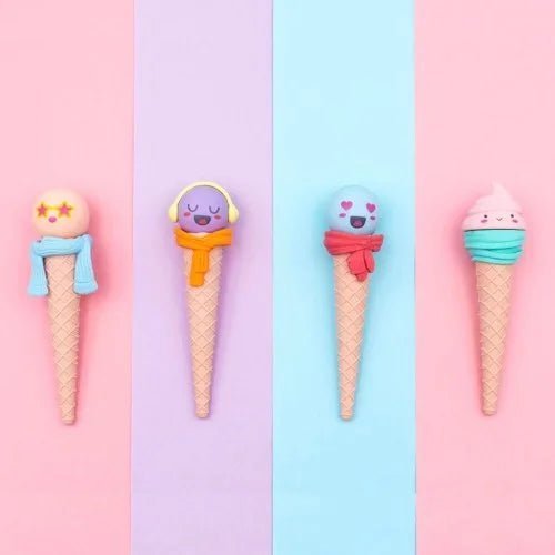 FunnyFaceIceCreamConeShapedEraserforKids2