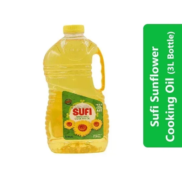 Sufi Sunflower Cooking Oil 3L Bottle