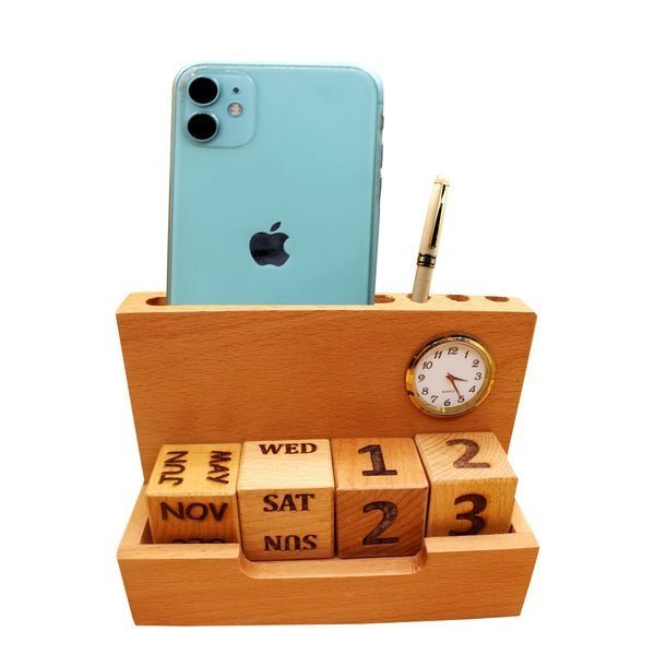 WoodenPenStandWithLcCalendar