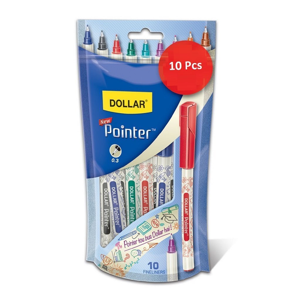 dollar pointer fineliner 0.3mm pack of 10