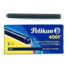 pelikan 4001 ink cartridge large blue 5pcsbox the stationers_533x