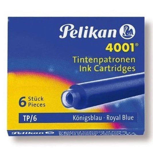 pelikan 4001 ink cartridge small blue 6pcsbox the stationers_533x