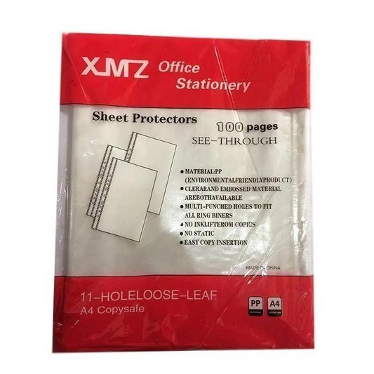 xmz china sheet protector a4 size 2 5c 100pcspack the stationers_533x